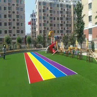 Meisen Günstiger Kunstrasen 40mm 30mm für Gartenlandschaften Outdoor Anti-UV Ganzjährig Grün Farbenfroher Natürlicher Rasenteppich