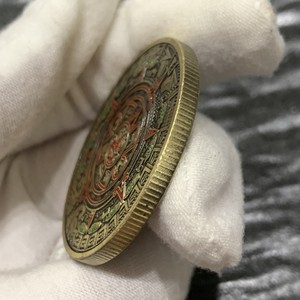 Moneda de Recuerdo de México, Calendario Maya Azteca, Arte, <span class=keywords><strong>Profecía</strong></span>, Cultura, Monedas de Oro Coleccionables - Product Image 4