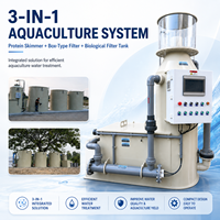 Système d'aquaculture intégré automatique pour l'élevage de poissons en eau douce de 60 m³, système RAS (Recirculating Aquaculture System), biofiltration, oxygénation