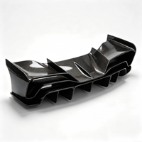 Aileron arrière en fibre de carbone sèche pour voiture de sport de luxe, tissage sergé 3K brillant, aileron arrière aérodynamique, pièces de rechange automobiles