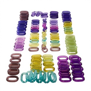 Nouvelle Chaîne à Maillons Ovales en Résine Transparente Colorée Faite à la Main, Meilleure Pièce d'Art Décorative Brillante pour la Décoration Intérieure - Product Image 5