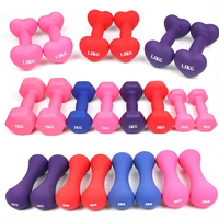 Nouvel arrivage : Ensemble d'haltères hexagonales colorées en vinyle, 1-10 kg, antidérapantes, pour fitness et musculation à domicile
