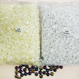Yantuo Flat-Back AB Màu 2-14Mm Nửa Mặt Ngọc Trai Số Lượng Lớn Rhinestone Ngọc Trai ABS Nửa Ngọc Trai Giao Hàng Nhanh Được Sử Dụng Cho Trang Trí - Product Image 3