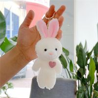 Kawaii Mini ours mignon lapin chien en peluche porte-clés jouets doux coton mode ours poupée porte-clés
