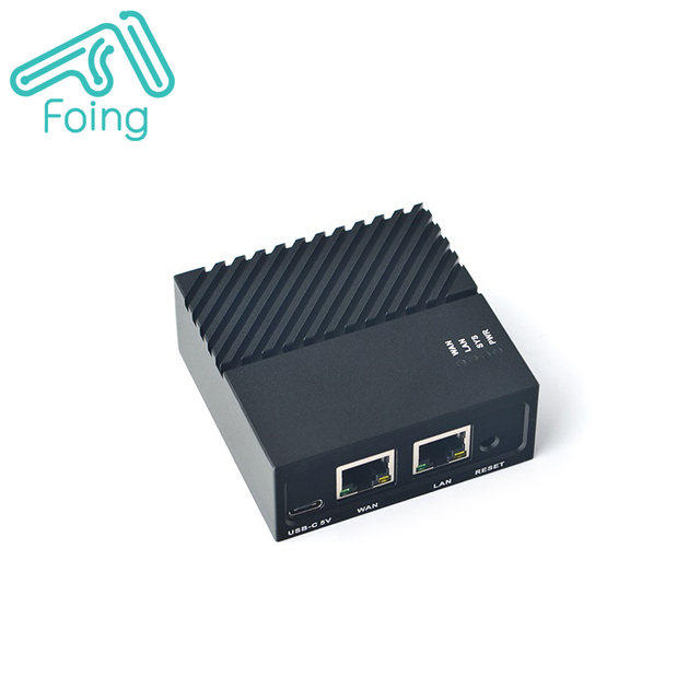 4GB Nanopi R4S Mini Portable Travel Router OpenWRT with Dual-Gbps Ethernet Ports for IOT with Metal case