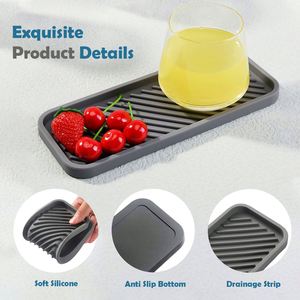 Support d'évier en silicone pour éponge, type sur pied, organisateur d'évier de cuisine avec plateau pour savon et organisateur de comptoir pour salle de bain - Product Image 4