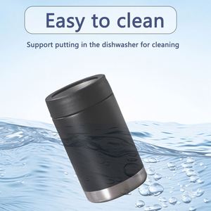 Refroidisseur de canettes 12oz au design classique, double paroi en acier inoxydable 304, isolé sous vide, pour bière et vin, idéal pour le camping - Product Image 4