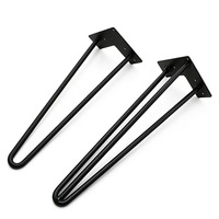 Pieds de table minimalistes en métal, style hairpin, 2 ou 3 tiges, pour table à manger