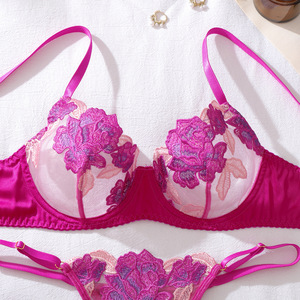 KISS ME ANGEL Set di Lingerie Sexy con Ricamo Floreale in Pizzo, Reggiseno Push-Up e Perizoma per Donne, Abbigliamento <span class=keywords><strong>Romantico</strong></span> da Notte, Regalo di San Valentino - Product Image 3
