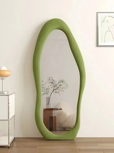 Modern Design Soft-Framed Floor <strong>Standing</strong> <strong>Wave</strong> Mirror <strong>Customized</strong> and Manufactured Dressing Mirror - Product Image 6