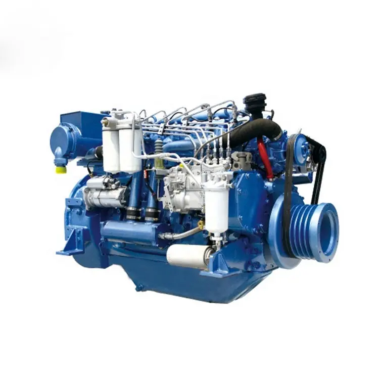 WP6C250 Series Model 250hp Blue Ship Marine Mesin Diesel Weichai Kecepatan 2500 Rpm