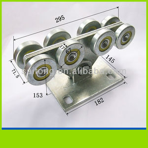 Kit de quincaillerie <span class=keywords><strong>pour</strong></span> <span class=keywords><strong>portail</strong></span> <span class=keywords><strong>coulissant</strong></span> pivotant avec roues de guidage <span class=keywords><strong>au</strong></span> <span class=keywords><strong>sol</strong></span> et charnières d'angle - Product Image 2