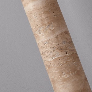 Lampe suspendue en marbre naturel jaune personnalisée, <span class=keywords><strong>tube</strong></span> long, luminaire suspendu Wabi Sabi en travertin - Product Image 5