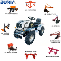 Trouvez un mini-tracteur similaire Icon avec moteur Euro 5, 4 roues motrices, 18 CV, boîte de vitesses, pompe, tracteur compact pour ferme et jardin avec tondeuse