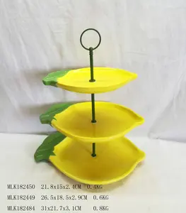 Haushalt 3 Tier Kuchenst änder Edelstahl Display Tablett Platte Rack Keramik Kuchenst änder für Cupcake Dessert Obst