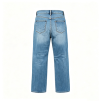 Celana Jeans Pria Straight Leg Regular Fit Bahan Katun Denim Berkualitas Tinggi untuk Sehari-hari