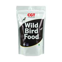 Sachet Doypack en plastique imprimé, écologique, imperméable, à soufflet latéral et thermoscellable, recyclable, pour l'emballage d'aliments pour oiseaux sauvages