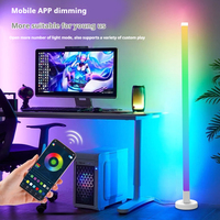 Lampadaire LED RGB Télécommande Application Contrôle Musical Synchronisé Éclairage d'Angle Minuterie Lampe sur Pied Intelligente Moderne pour Chambre Salon