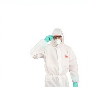 Traje de Protección Desechable Blanco, Overol Protector No Tejido, Transpirable y a Prueba de Polvo para Laboratorio, Pesticidas, Pintura en Aerosol - Product Image 4