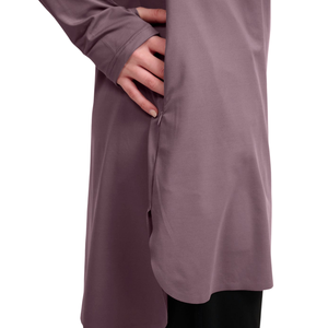 Loose Plus Size Muslim Women's Customizable <b>Modest</b> Breathable Lightweight Quick Dry Colorblock Long Sleeve Gym Wear - Product Image 5