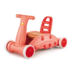 Girello multifunzionale 3-in-1 scooter a spinta manuale cavallo a dondolo bambini girello Multi-auto