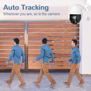 HD 20X Zoom Óptico 8MP 4K POE PTZ Ao Ar Livre Câmera IP Dome com Limpador Rastreamento Humano Holofotes Visão Noturna Colorida Áudio em Dois Sentidos - Product Image 6