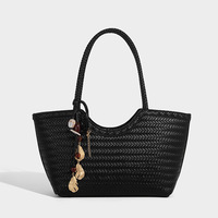 Bolso Tote de Gran Capacidad en PU Tejido para Mujer, Nuevo Modelo 2025, de Alta Gama, Moderno y Combinable con Todo, Compras en Línea en Alibaba, Guangzhou