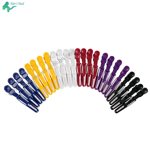 6 pièces/paquet pinces de coiffure pince à griffes Salon de coiffure en plastique Crocodile Barrette tenant la section de cheveux Clips poignée outil accessoires - Product Image 6