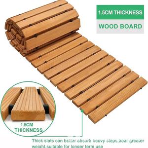 Suelo de Madera Plástica Compuesta para Jardín, Rectangular, Entrelazado, para Patio Exterior, Diseño Rústico A1529 - Product Image 3