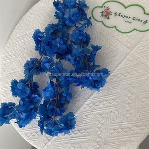 B-132 hoa anh đào Màu Xanh Hoàng gia Hoa anh đào màu xanh lá cây chi nhánh trang trí nội thất tường trần nhà hoa anh đào - Product Image 3