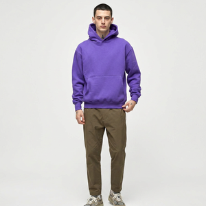 Custom Logo Men Oversized Hoodie High Quality Streetwear Distressed Puff Print <b>Thick</b> <b>Fleece</b> Sport Pullover Men Oversized Hoodie - Product Image 1