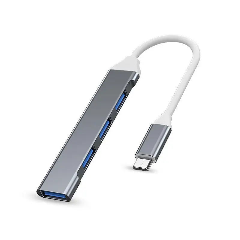 Hub Hợp kim nhôm USB C splitter 4 cổng USB Extender Loại C để USB HUB cho máy tính xách tay điện thoại