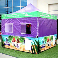 Tente de publicité extérieure EZ-up promotionnelle Gazebo en maille alimentaire pop-up protégé contre le soleil pour stand de nourriture pour une utilisation en extérieur
