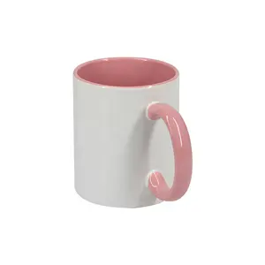 Taza de café con Sublimación de color interior al por mayor, tazas de cerámica con personalidad, regalo de San Valentín