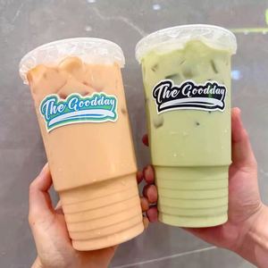 แก้วกาแฟแบบใช้แล้วทิ้งขนาด 107 มม. 32 ออนซ์ ผลิตจากพลาสติก PET ใส สำหรับใส่ชาไข่มุก นม ชา กาแฟ พร้อมฝาปิดแบบแบนและแบบโดม - Product Image 2