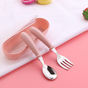 Lfs tốt nhất Toddler an toàn <span class=keywords><strong>Flatware</strong></span> đặt trẻ em muỗng nĩa trẻ em thép không gỉ thiết lập dao kéo với du lịch trường hợp - Product Image 6