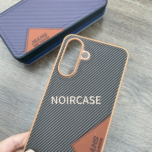 Ốp lưng thiết kế mới cho dòng Samsung S-sọc chéo, yếu tố da denim, phong cách kinh doanh nam, bền - Product Image 4