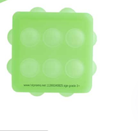 Cube anti-stress lumineux phosphorescent personnalisé avec logo, cadeaux promotionnels, jouet anti-stress en silicone en gros