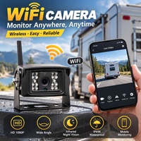 Kamera Cadangan WIFI Nirkabel, Kamera Pandangan Belakang, Tampilan Malam Hari, Tahan Air, Aplikasi untuk iPhone iPad Smartphone Android untuk Trailer RV