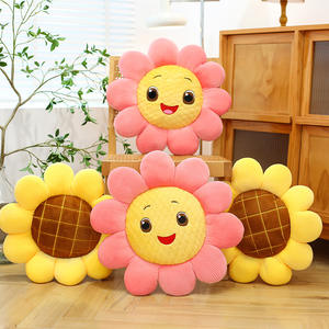 Internet célébrité mignon tournesol chaise <span class=keywords><strong>coussin</strong></span> lavé peluche PP coton pour salon voiture baie vitrée Tatami Style canapé couverture - Product Image 4