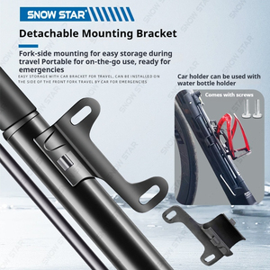 Mini pompe à vélo portable en alliage MTB, <span class=keywords><strong>valve</strong></span> <span class=keywords><strong>Schrader</strong></span>, pression maximale 120 PSI, cylindre durable, pompe manuelle pour vélo - Product Image 3