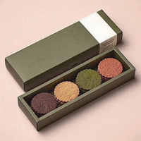 Boîte à pâtisserie pliable en carton recyclé écologique pour crêpes, brownies, avec inserts et séparateurs, quadricolore