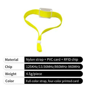 สายรัดข้อมือผ้า RFID แบบกำหนดเอง แฟชั่น ปรับได้ NFC 13.56mhz สำหรับงานอีเว้นท์ พร้อมโลโก้ - Product Image 4