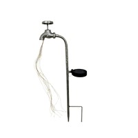 Lampe solaire LED de jardin à piquet décorative en métal avec design étanche