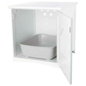 Gabinete de Baño para Gatos, 49 x 51 x 51 cm, Blanco, Refugio para Mascotas - Product Image 2