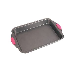 Moule à brownies et à gâteaux rectangulaire en acier au carbone antiadhésif et non toxique avec poignée en silicone, compatible lave-vaisselle, écologique - Product Image 5