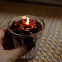 Vela Aromática con Aroma a Café y Postre en Vaso de Vidrio, Aroma a Caramelo y Mocha, Decoración de Café Hecha a Mano, Mezcla de Aromas, Etiqueta Privada Personalizada OEM