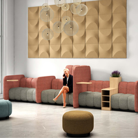 Ensemble de canapé modulaire en tissu moderne 7 places avec canapé-lit en forme de L pour salon et chambre à coucher, meubles de bureau