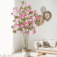 Plante verte Bougainvillier Arbre En Pot Intérieur Salon Décoration Plante Aménagement Paysager Faux Arbre Ornements Simulation Fleur