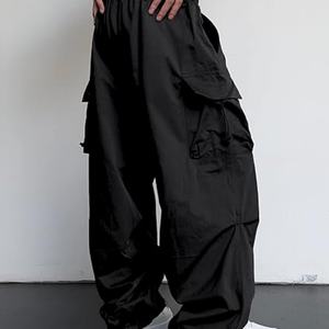Pantalon décontracté ample pour homme, style parachute, Y2K, avec cordon de serrage, poches - Product Image 3